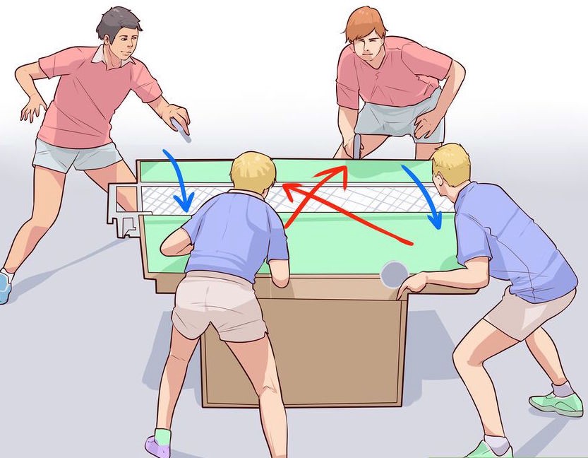 Tư thế giao bóng bàn chuyên nghiệp, tập trung vào kỹ thuật và chiến thuật