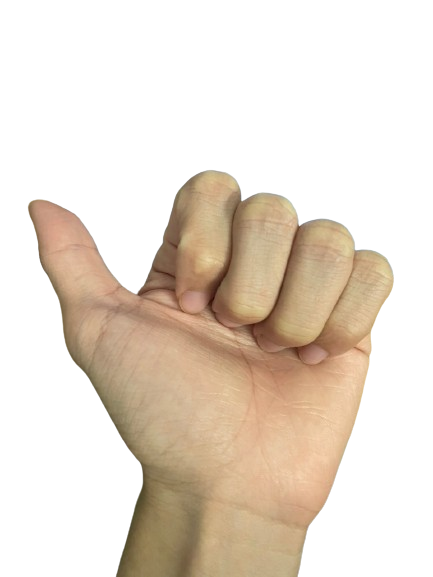 Ký hiệu ngón cái hướng sang trái cho cú giao bóng xoáy ngang trái