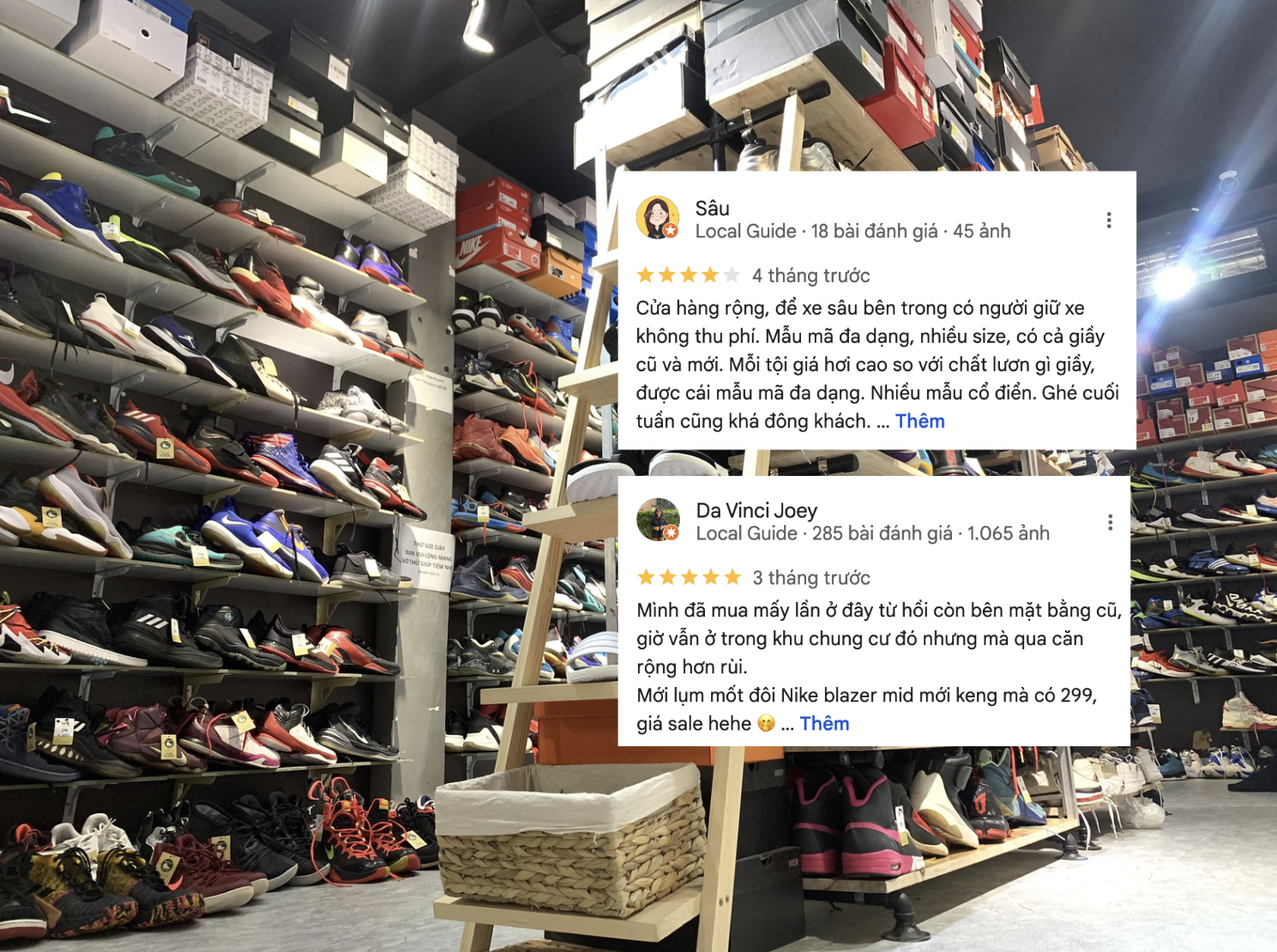 Hình ảnh minh họa về một cửa hàng giày bóng rổ tại TP.HCM