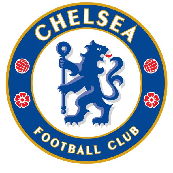 Logo Chelsea với sư tử xanh cầm gậy