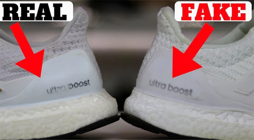 Kiểm tra đế giày Adidas chính hãng với cấu trúc hạt Boost và độ mềm mại đặc trưng.
