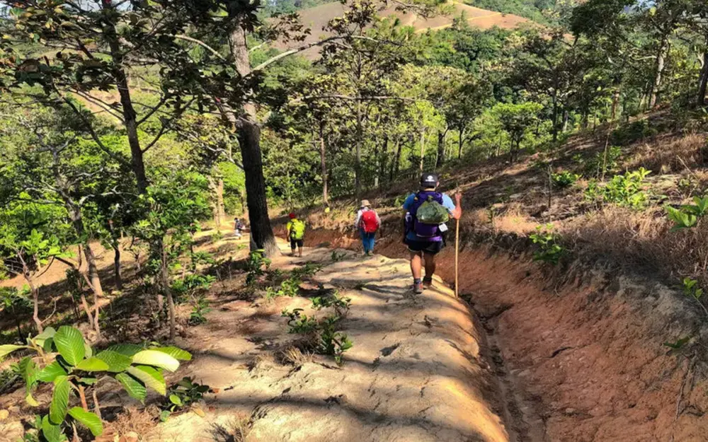 Giày trekking chuyên dụng với đế bám chắc, thiết yếu cho hành trình Tà Năng