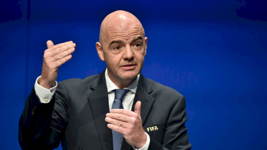 Chủ tịch FIFA Gianni Infantino phát biểu tại sự kiện