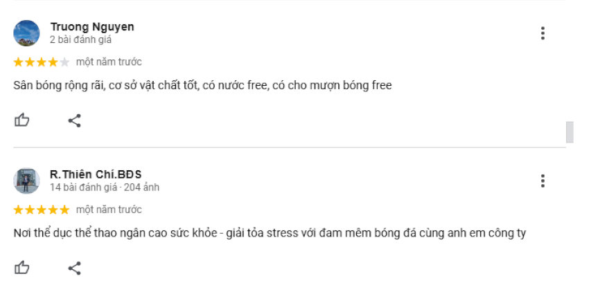 Đánh giá về chất lượng sân 918 từ khách hàng Cơ Khí Mười Bảy
