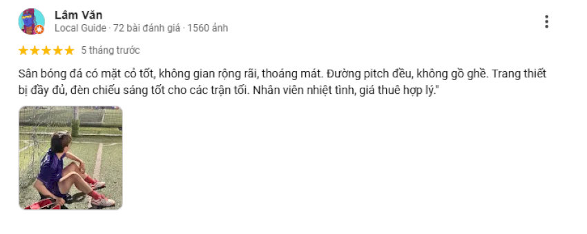 Đánh giá thực tế tại sân bóng đá 27 trên Google maps