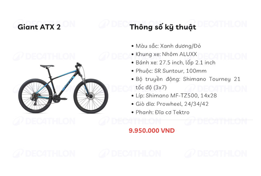 Giant ATX 2, chiếc xe đạp địa hình đa năng cho đường phố và những cung đường mòn