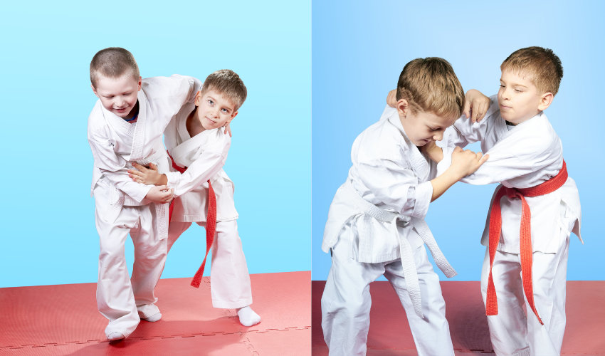 Võ sinh Judo đai cam luyện tập đòn quật nghiêng, nâng cao kỹ thuật