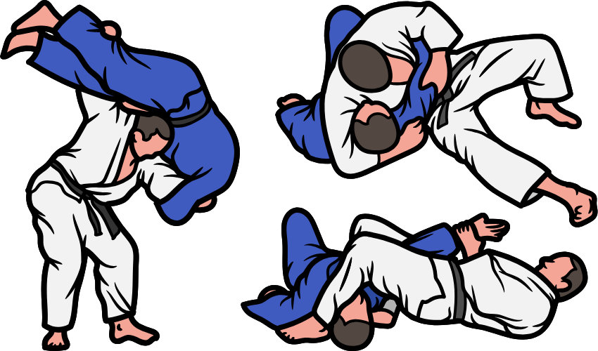 Kỹ thuật ném vai (Seoi Nage) trong Judo, minh họa cách khống chế đối thủ