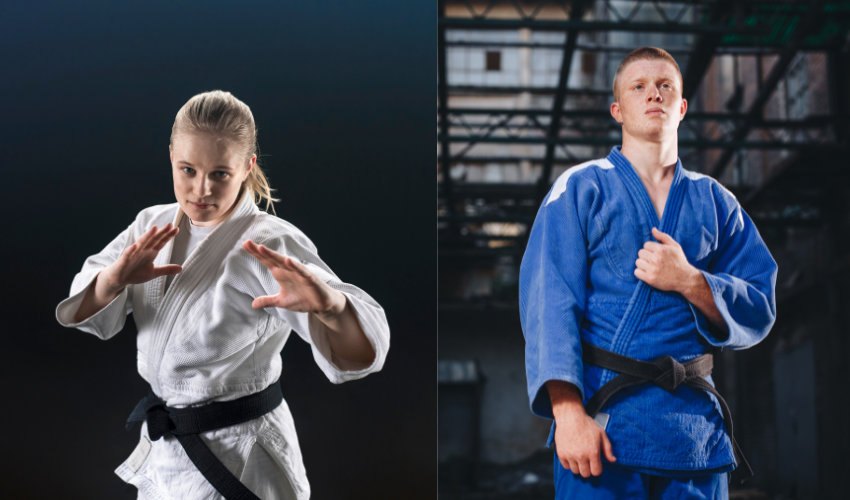 Võ sư đai đen hướng dẫn kỹ thuật Judo, biểu tượng của sự chuyên sâu và tinh thông