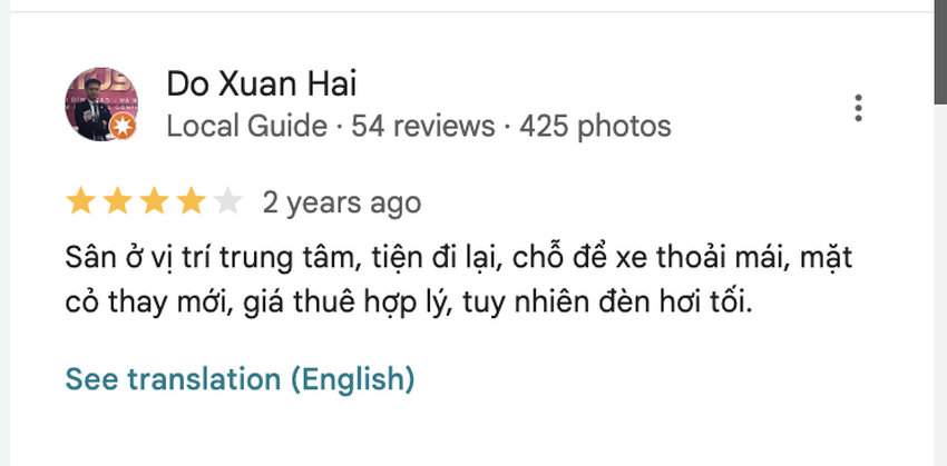 Người chơi đánh giá: “Chỗ để xe thoải mái, vị trí trung tâm nhưng đèn hơi tối”