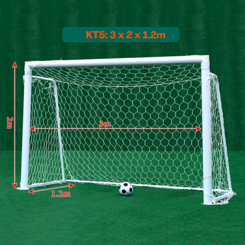 Kích thước khung thành bóng đá 5 người chuẩn Futsal