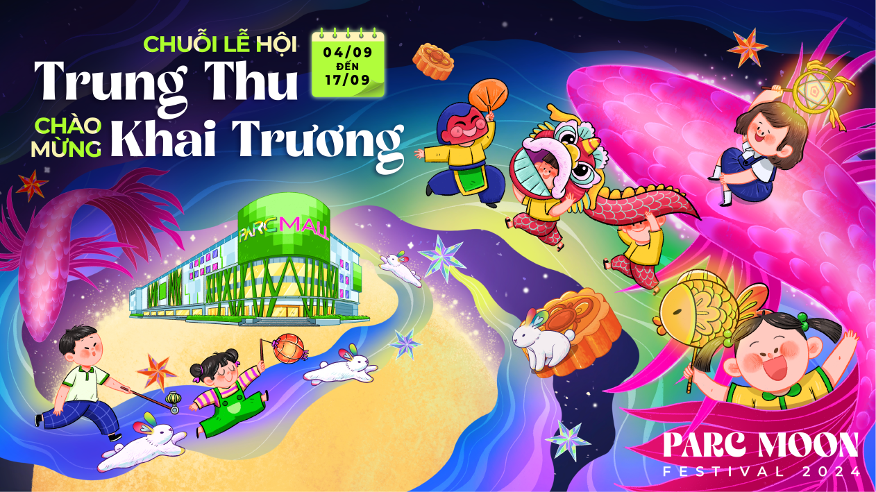 Poster quảng bá Lễ hội Parc Moon Festival 2024 tại Parc Mall Quận 8