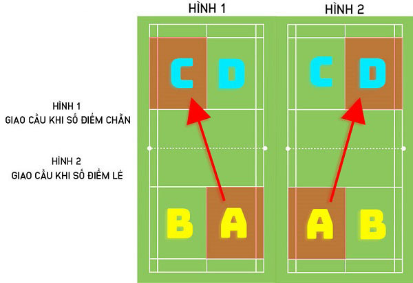 Luật chơi cầu lông đôi