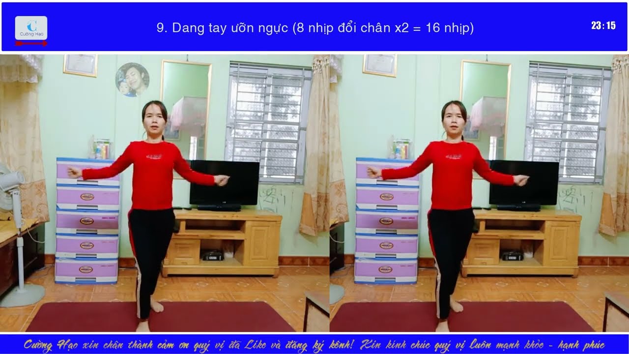 Người cao tuổi tập yoga trong nhà
