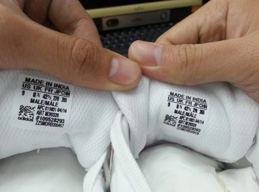 Sử dụng mã QR để kiểm tra thông tin và xác thực giày Adidas chính hãng.