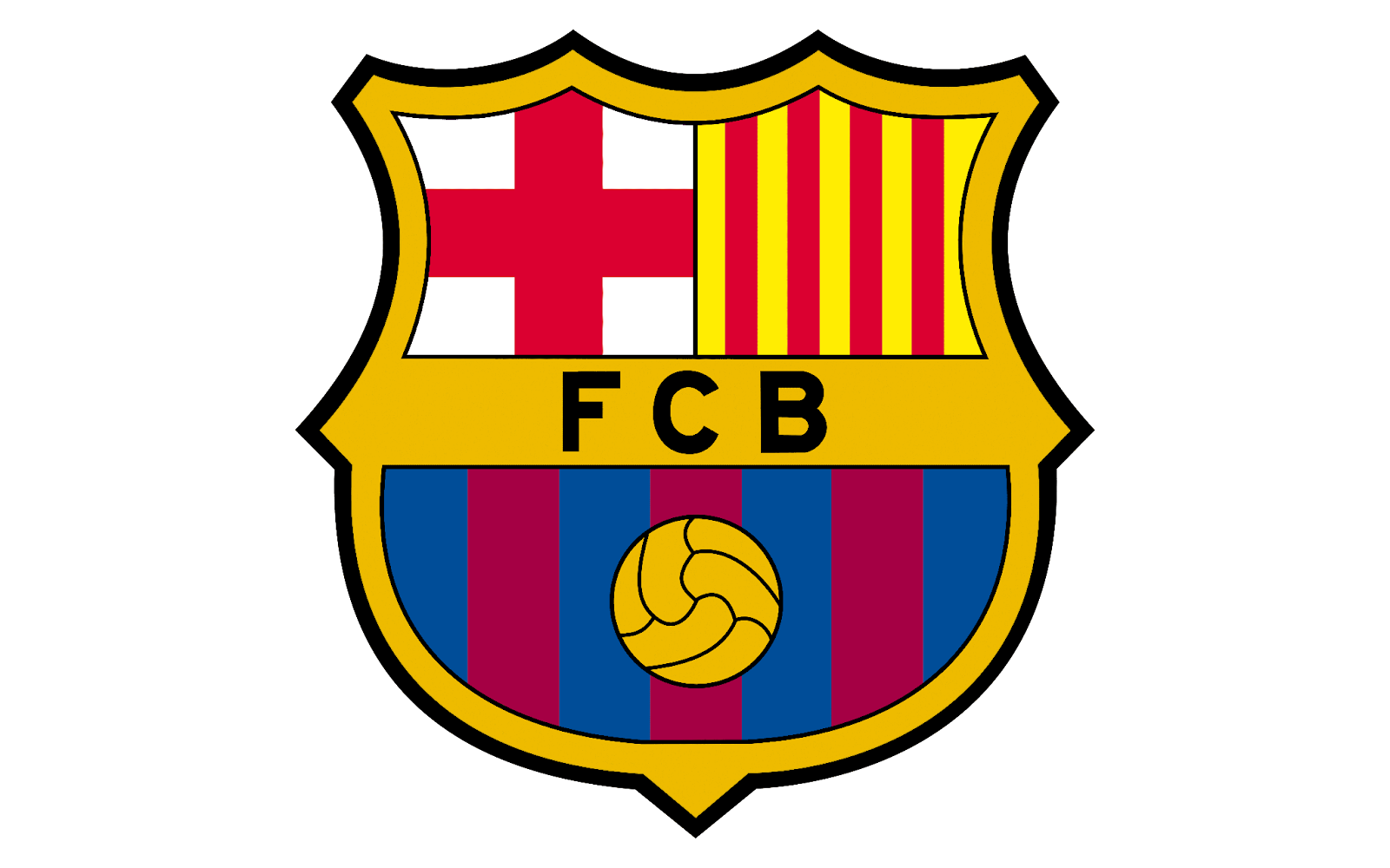 Biểu tượng CLB bóng đá Barcelona với thánh giá St. George và cờ Catalan