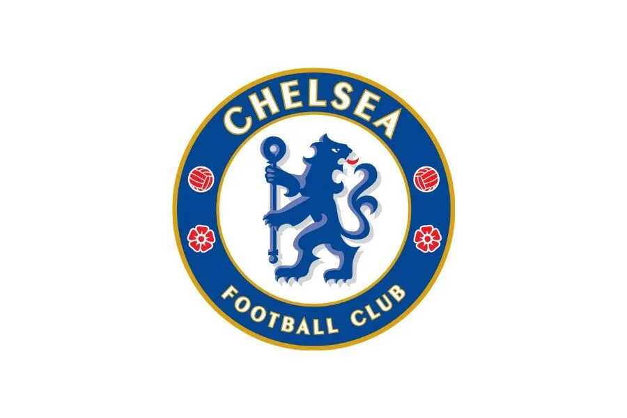 Biểu tượng logo CLB bóng đá Chelsea với hình sư tử xanh cầm quyền trượng