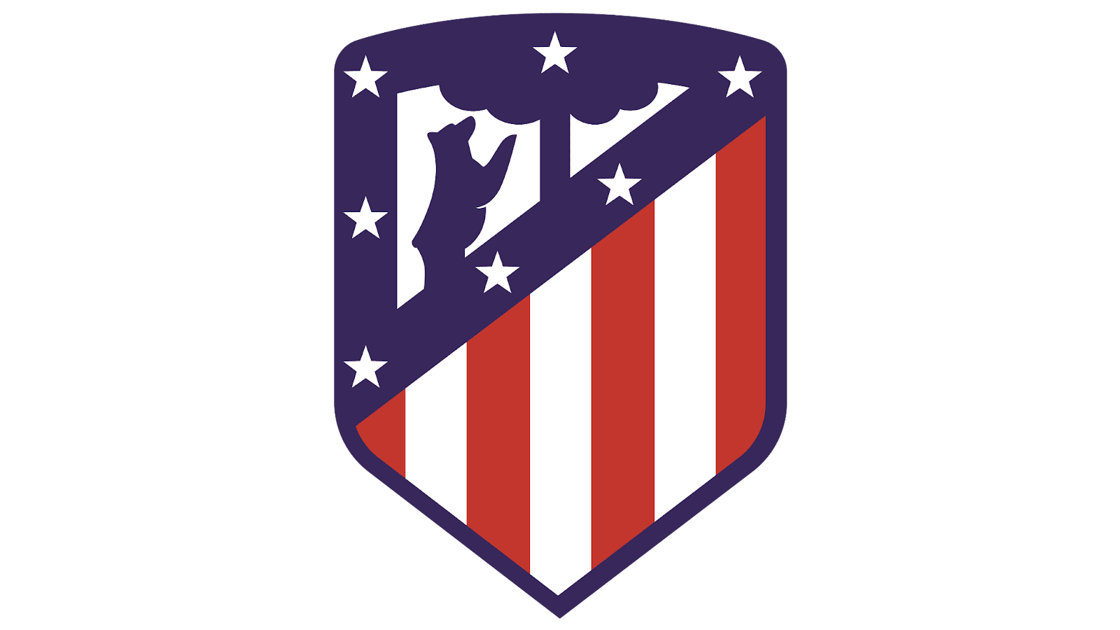 Logo biểu tượng CLB bóng đá Atlético Madrid với gấu và cây dâu tằm