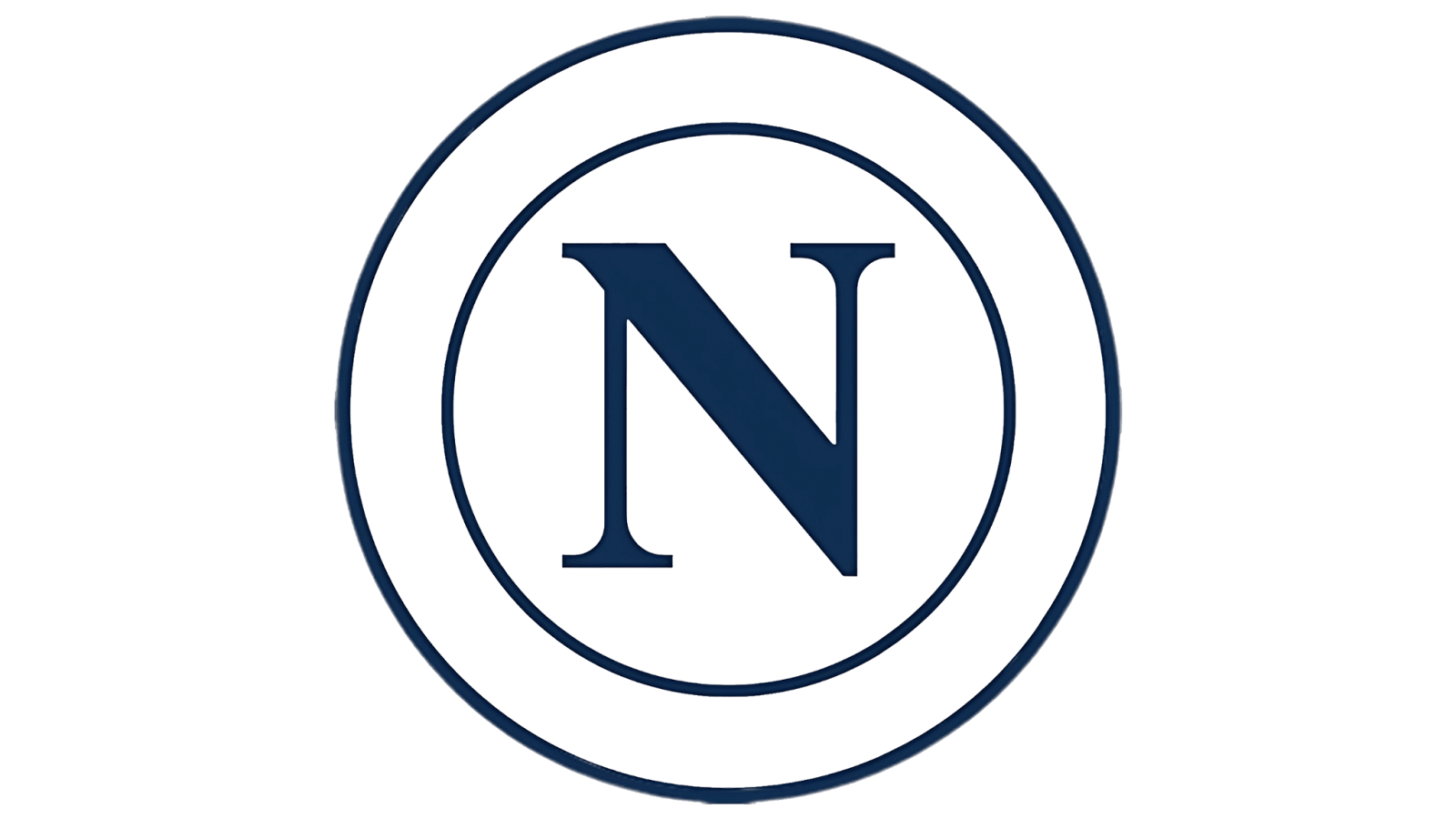 Logo biểu tượng CLB bóng đá Napoli với chữ N màu trắng trên nền xanh