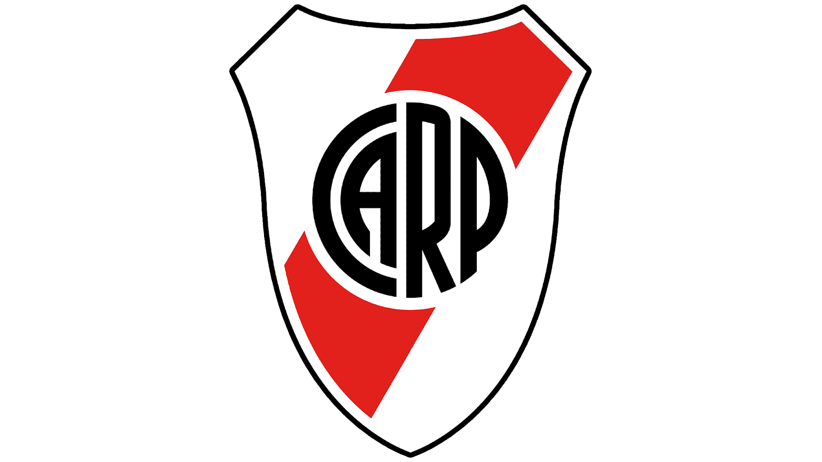 Logo biểu tượng CLB bóng đá River Plate với dải chéo đỏ đặc trưng