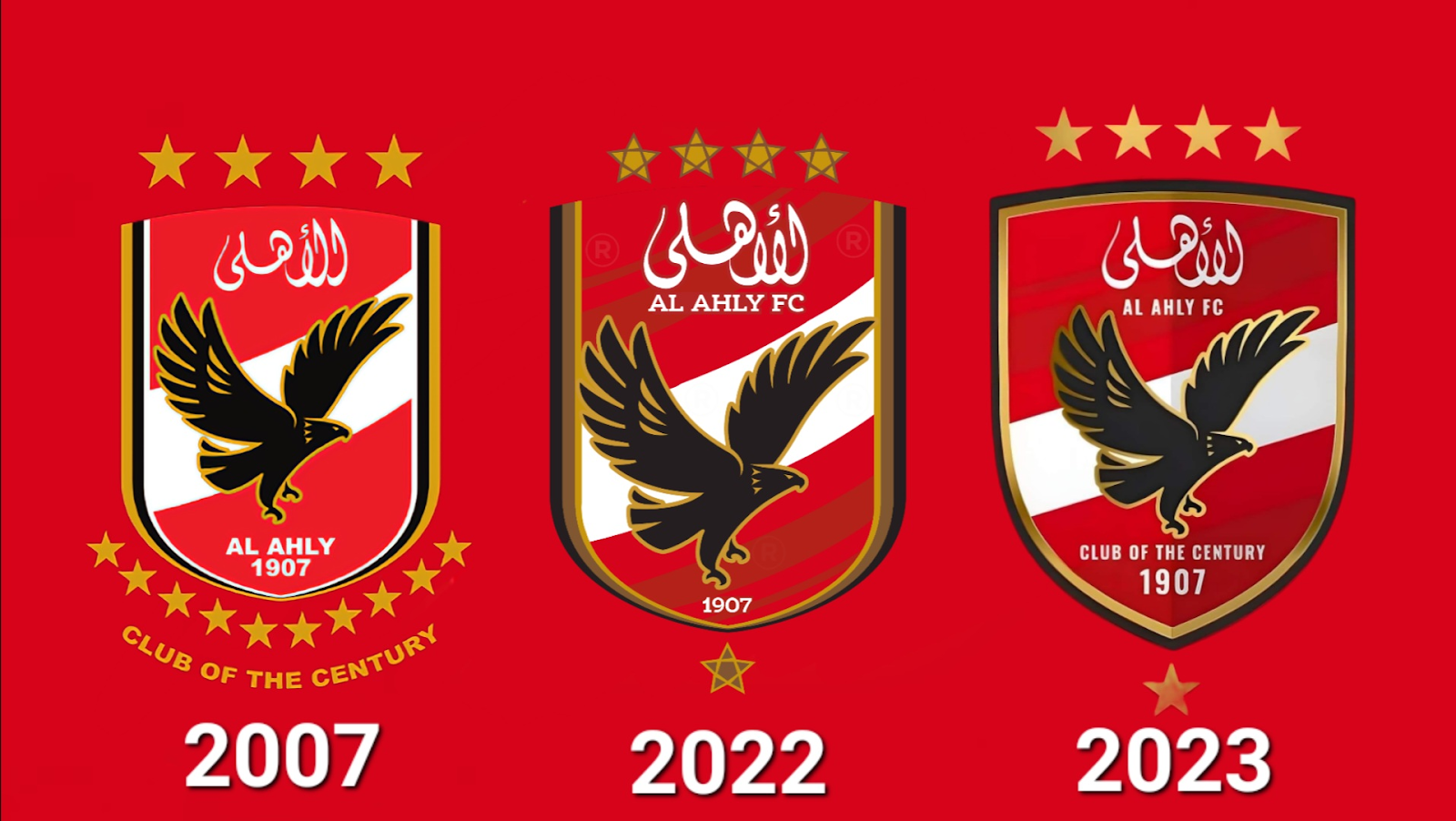 Logo biểu tượng CLB bóng đá Al Ahly với hình đại bàng tung cánh