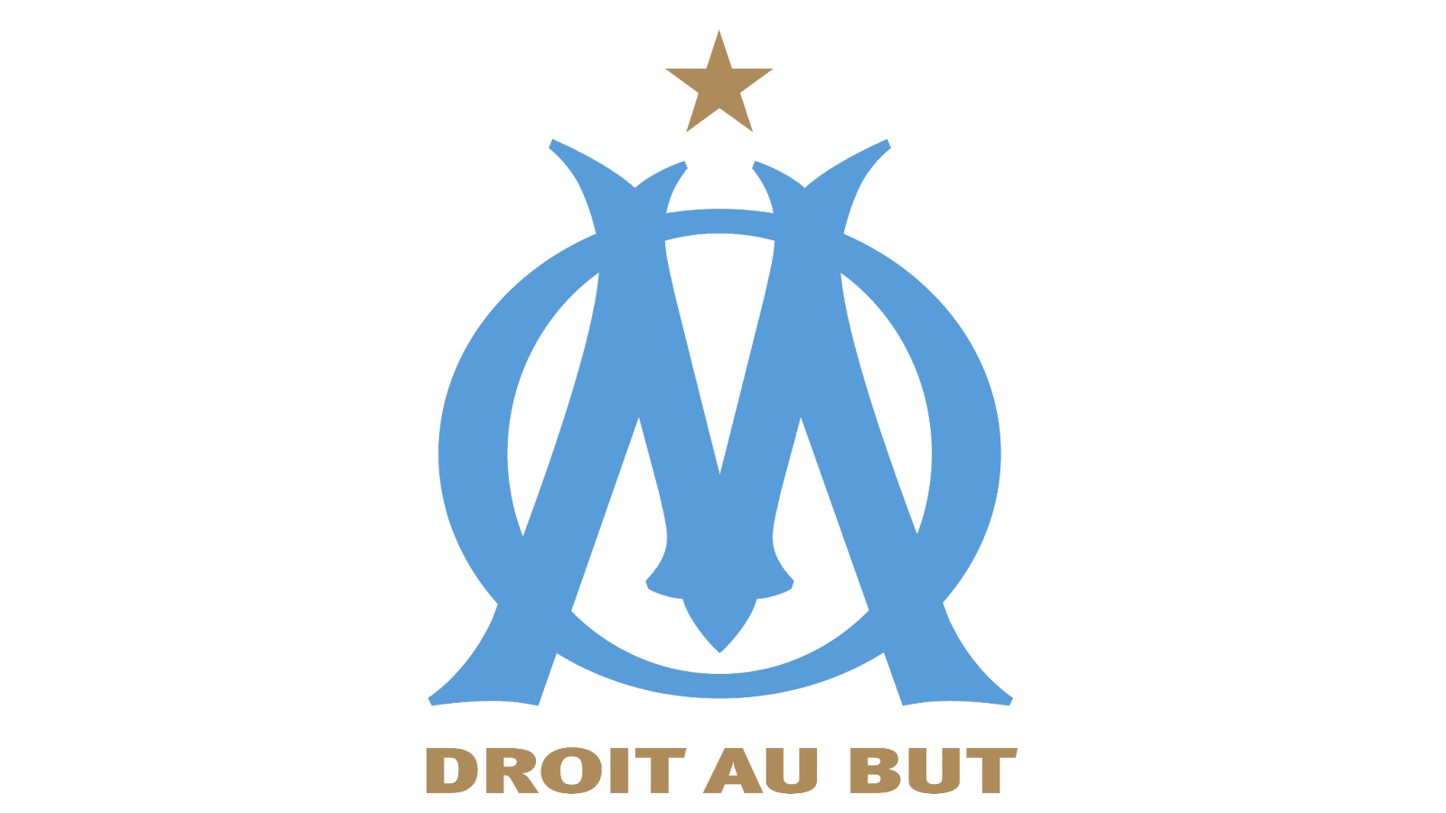 Logo biểu tượng CLB bóng đá Olympique de Marseille với chữ OM và ngôi sao vàng
