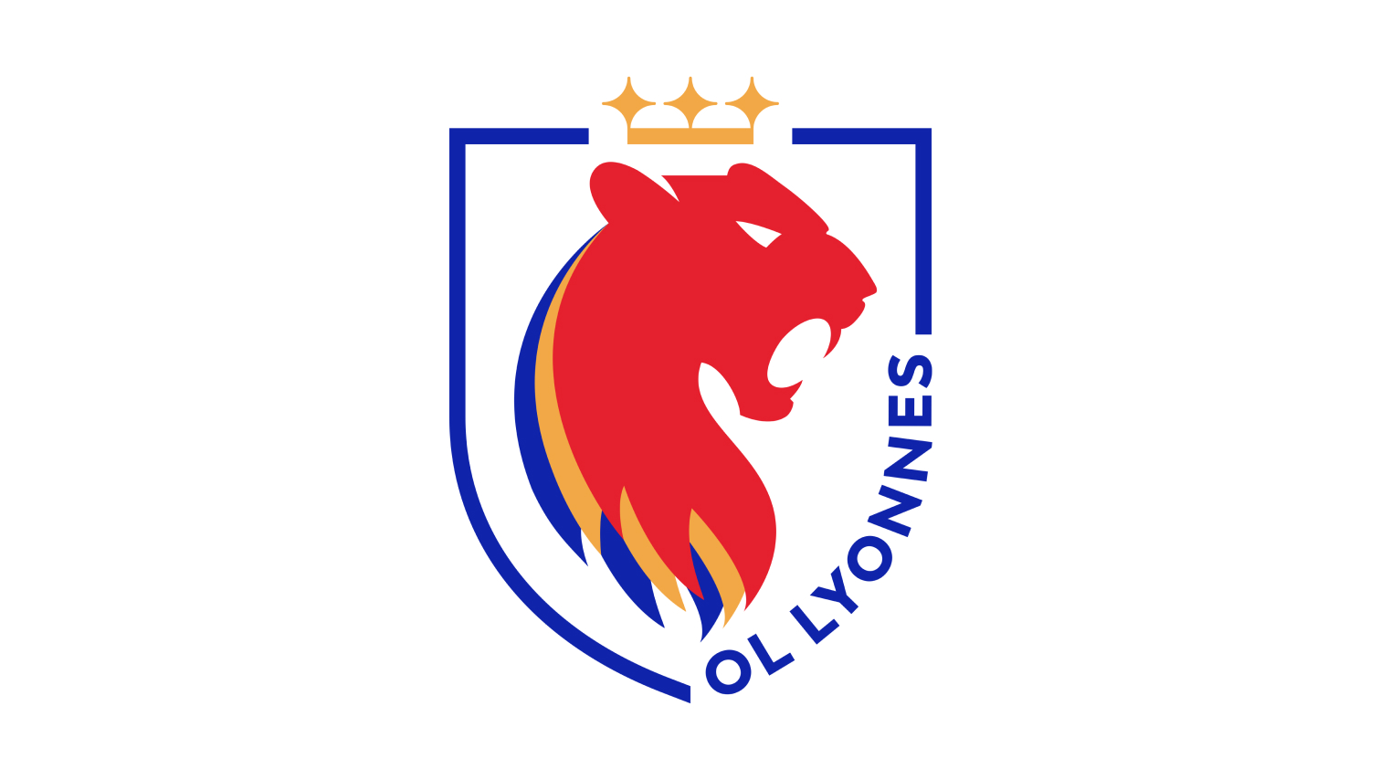 Logo biểu tượng CLB bóng đá Olympique Lyonnais với hình sư tử