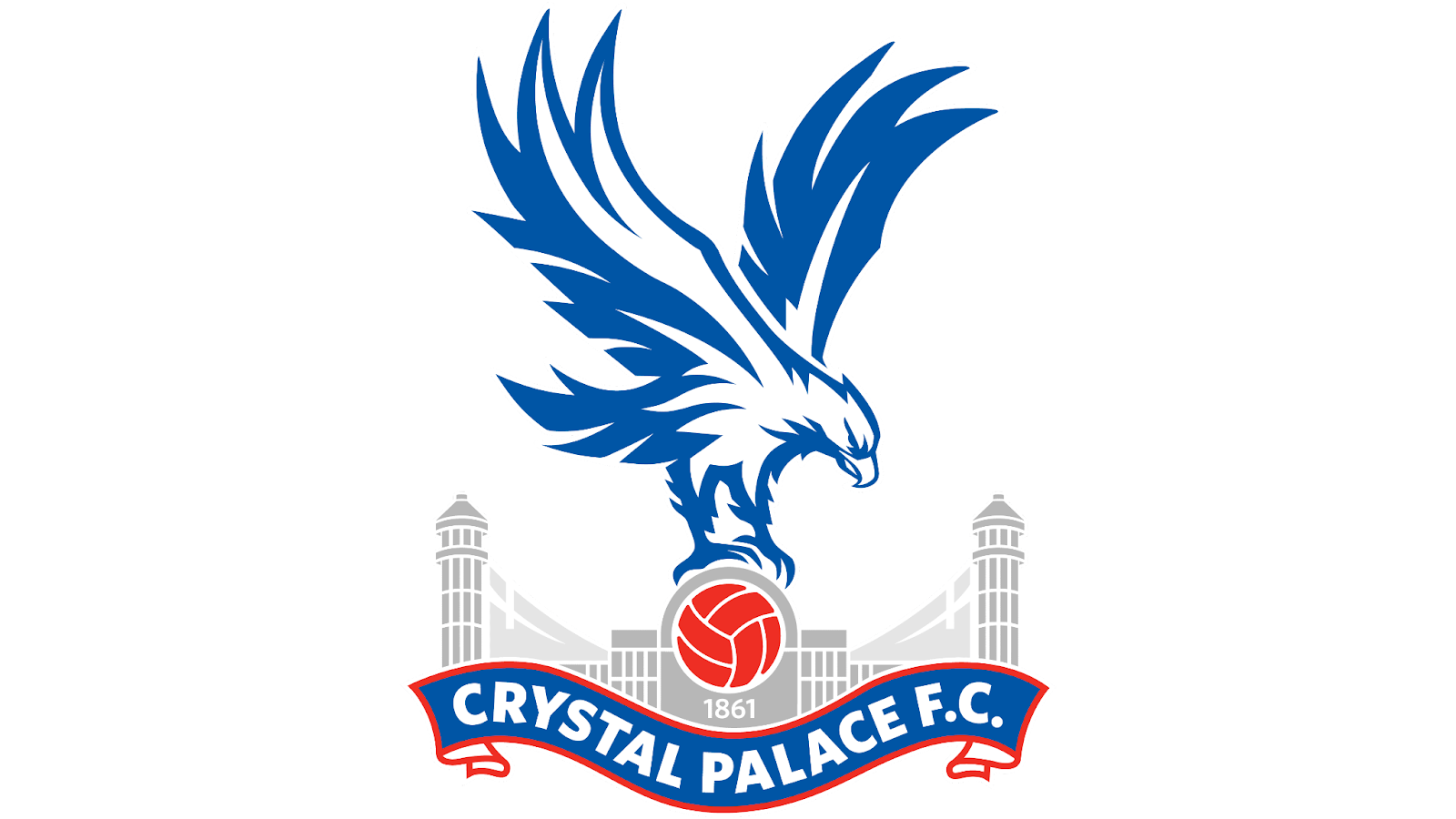 Biểu tượng Crystal Palace với đại bàng xanh vồ bóng trên cung điện