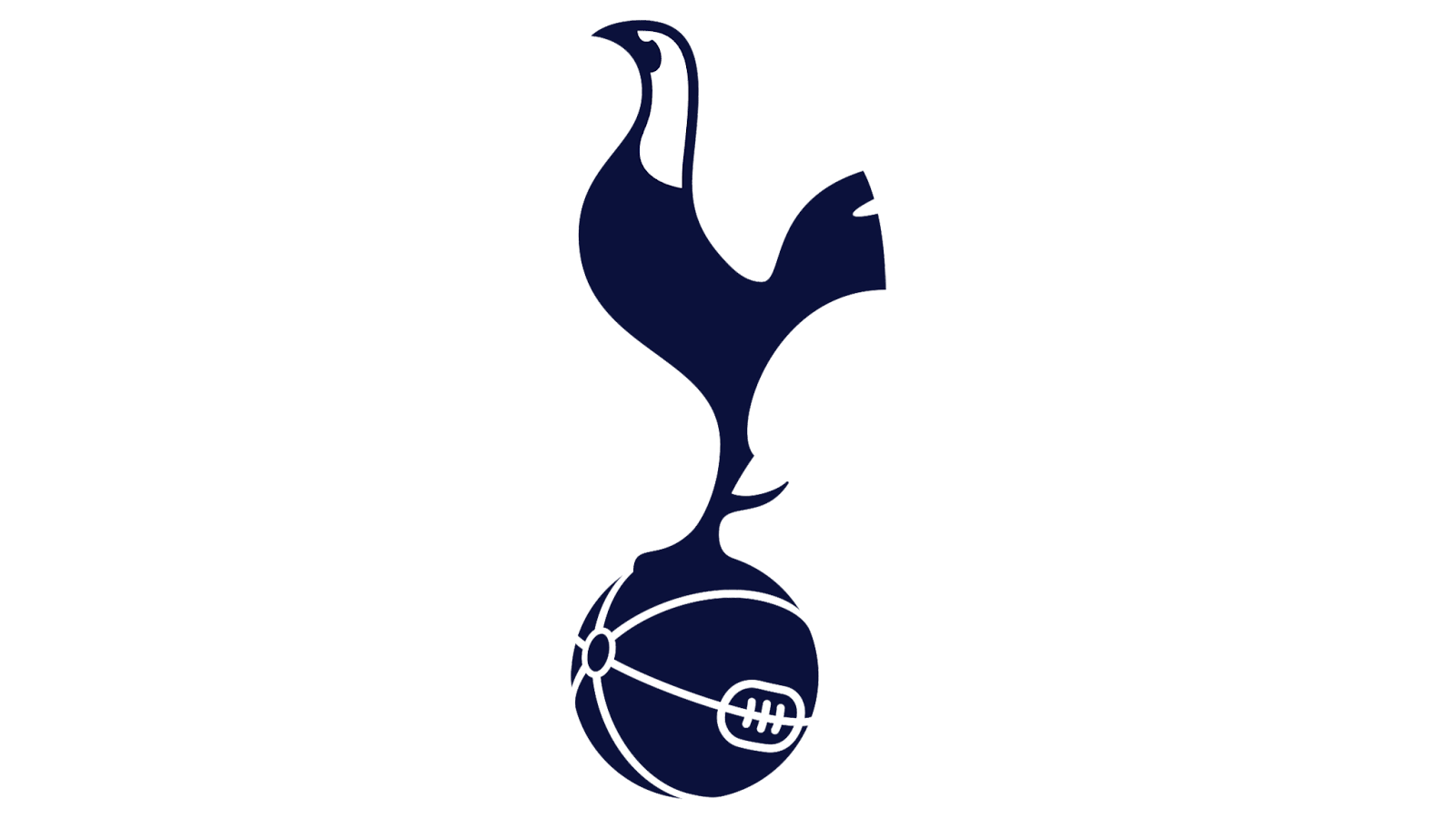 Logo Tottenham Hotspur với chú gà trống đứng trên quả bóng