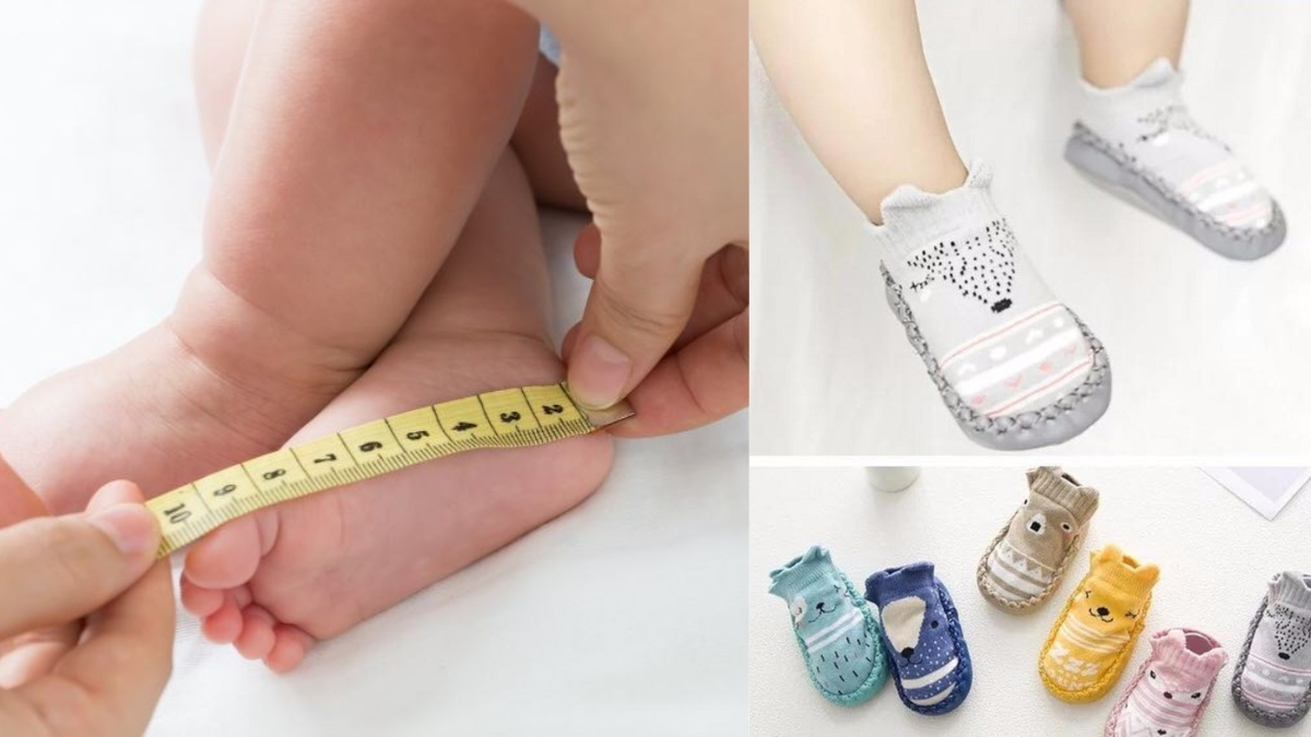 Cách đo chiều dài bàn chân bé ngủ giúp xác định bảng size giày trẻ em chính xác