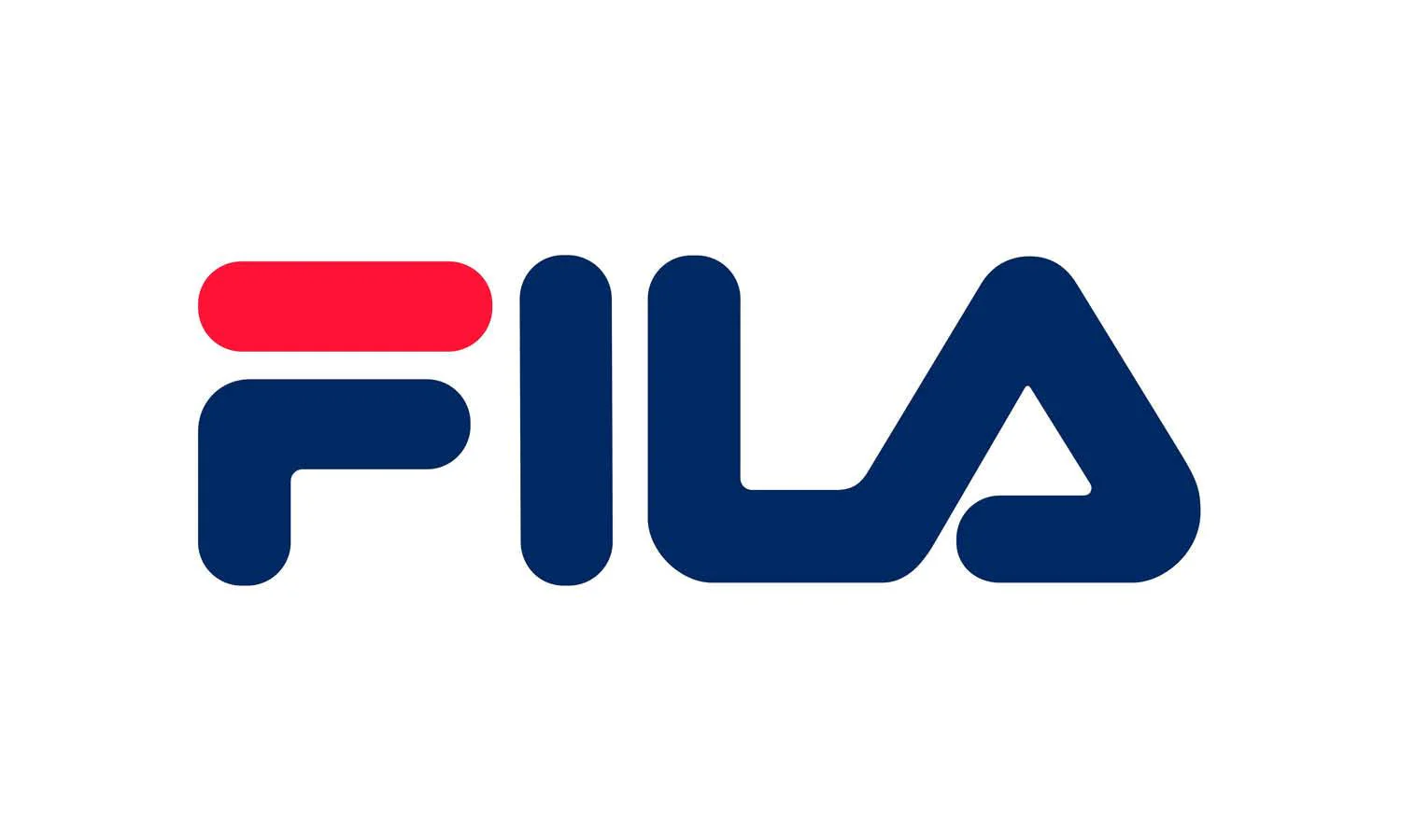 Logo FILA với kiểu chữ retro đỏ xanh đậm phong cách
