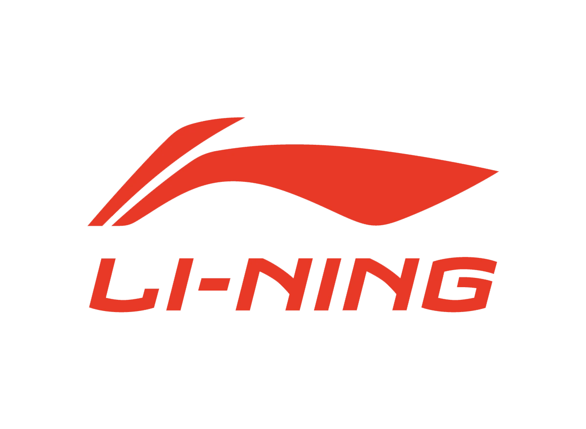 Logo Li-Ning hình vận động viên nhảy xà tượng trưng bứt phá