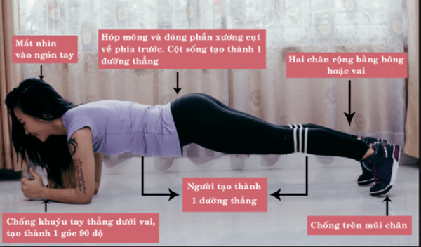 So sánh tư thế plank chuẩn và các lỗi sai thường gặp khi tập