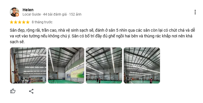 Góc nhìn cận cảnh mặt thảm và lưới tại sân cầu lông Hải Anh, nhấn mạnh chất lượng cơ sở vật chất.