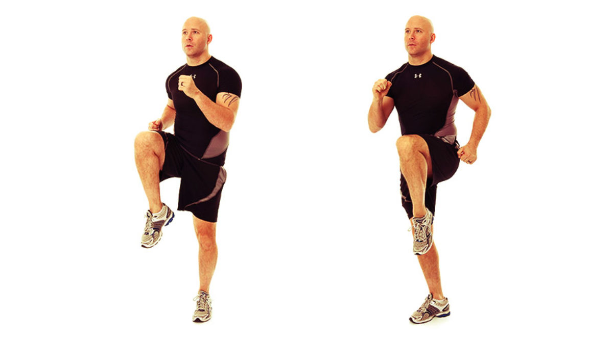 Kỹ thuật nâng cao đầu gối (High Knees) trong chương trình HIIT