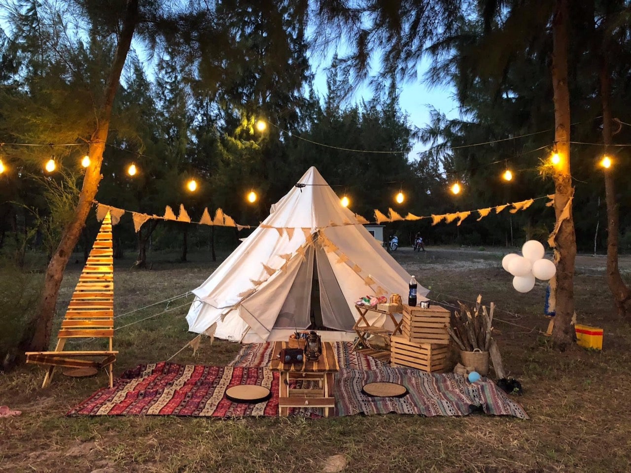Lều bell tent 4.1 mông cổ với công nghệ vải Fresh & Black cho chuyến đi thoải mái