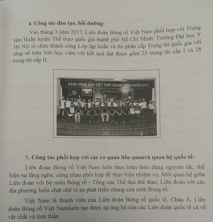 Mặc dù báo cáo hoành tráng nhưng Liên đoàn Bóng rổ Việt Nam vẫn chưa phong cấp cho học viên trọng tài