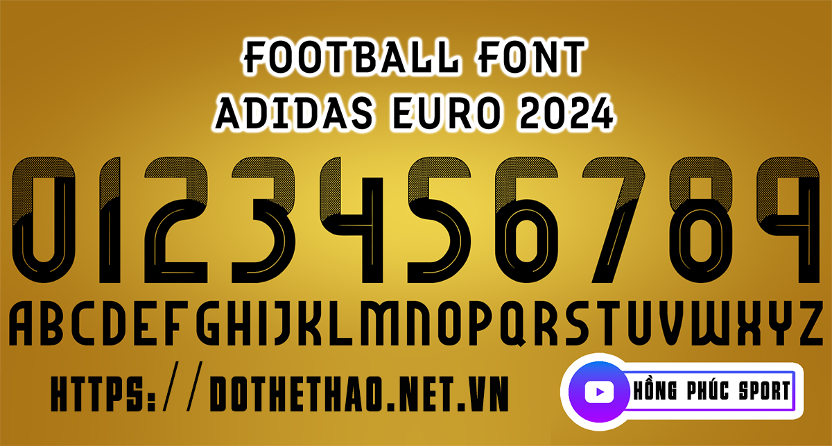 Download font chữ áo bóng đá Adidas Euro 2024 hiện đại