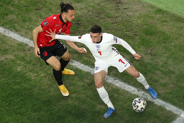 Tuyển thủ Anh trong buổi tập chuẩn bị cho World Cup 2022 với áp lực phong độ đang đè nặng
