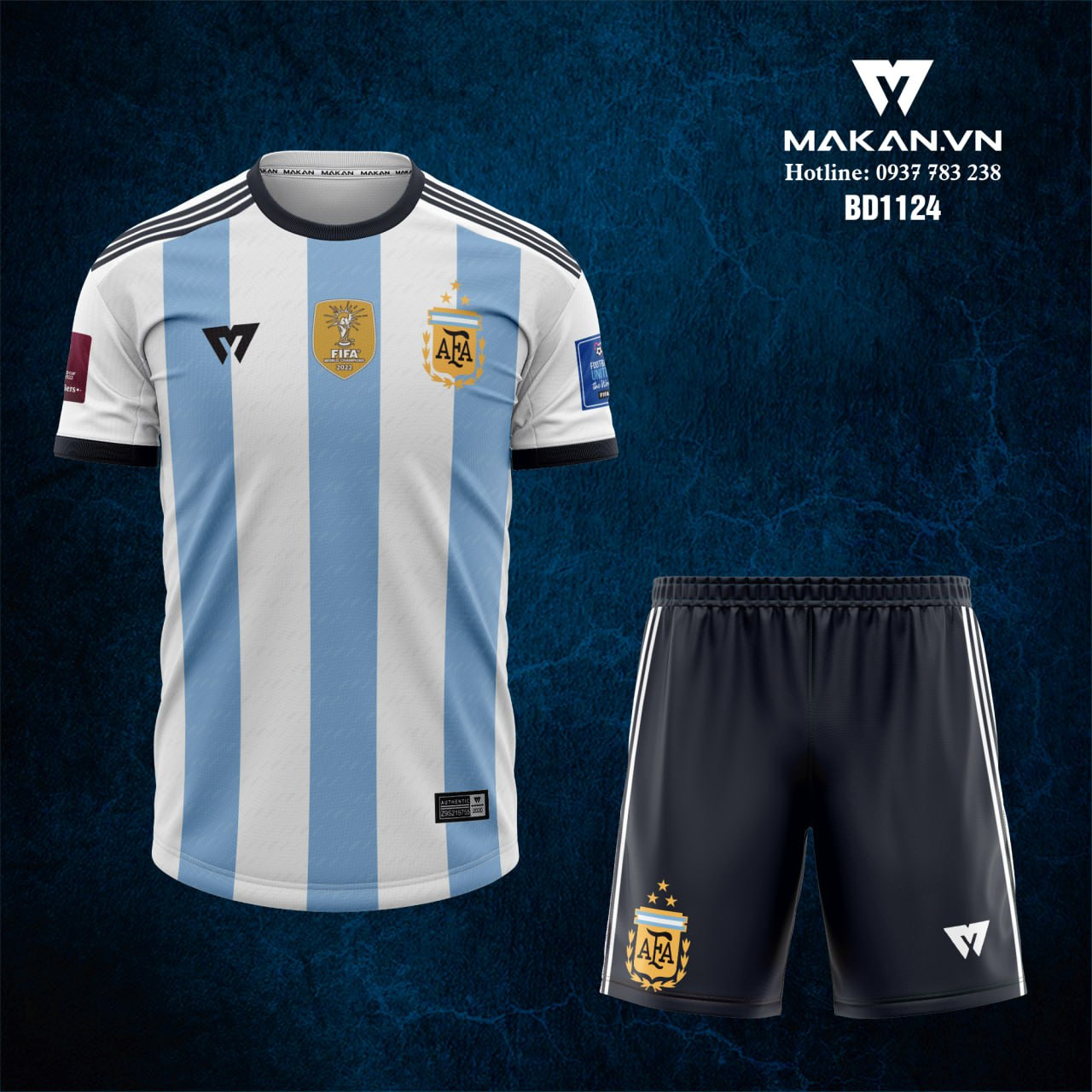 Áo bóng đá đội tuyển Argentina BD1124