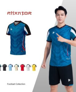 Áo đá bóng Just Play Phantor màu xanh cổ vịt độc đáo, chất liệu thoáng khí.