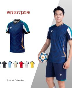 Áo đá bóng Just Play Phantor màu xanh đen, bền bỉ, thích hợp cho mọi trận đấu.