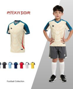 Áo đá bóng trẻ em Just Play Phantor màu kem trang nhã, vải mềm mại.