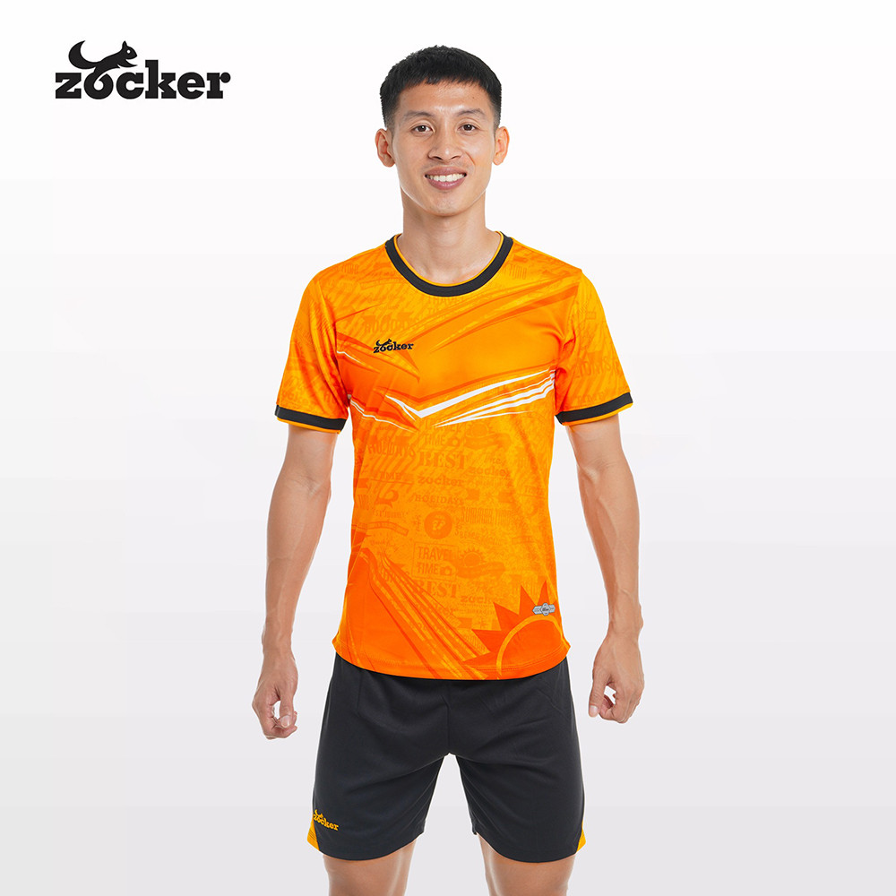 Áo đá bóng Zocker Winner Energy màu Cam Đen cá tính