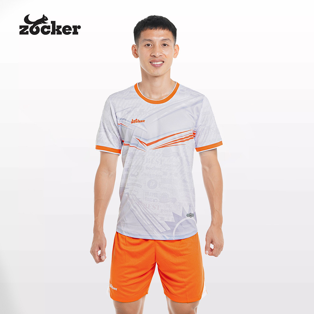 Áo đá bóng Zocker Winner Energy màu Trắng Cam năng động