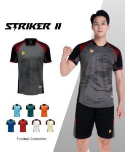 Áo đấu đá bóng nữ Just Play Striker II màu xám đen