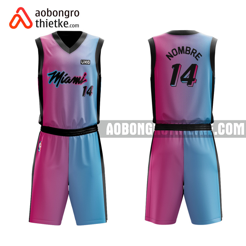 Áo đấu đội bóng rổ Miami Heat màu hồng sân nhà 2021 được thiết kế độc đáo với công nghệ in chuyển nhiệt