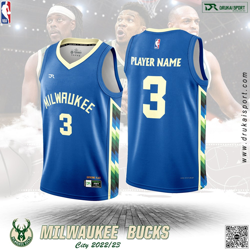 Áo đấu Milwaukee Bucks City Edition 2022/23 thể hiện tinh thần đội bóng rổ Milwaukee Bucks