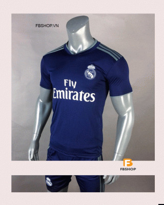 Áo đấu Real Madrid 2019 sân khách màu đen xanh với công nghệ Climalite hiện đại