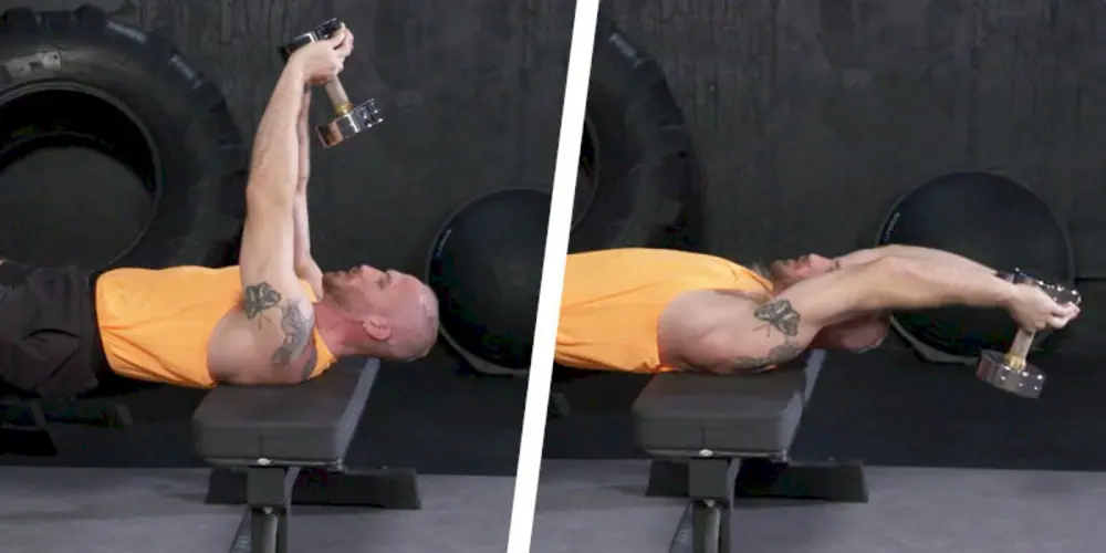 Bài tập tay sau Dumbbell Pullover phát triển cơ ngực và xô hiệu quả